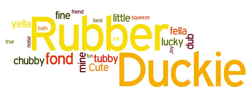 Rubber Duckie Song Word Cloud