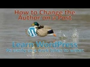 Video thumbnail for youtube video WordPress Tutorial-How to Change Author on a Post - Uncategorized - Paradux Media Group