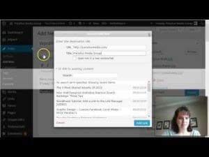 Video thumbnail for youtube video WordPress Tutorial: How to Add a Link [VIDEO] - Links, WordPress Tutorials - Paradux Media Group