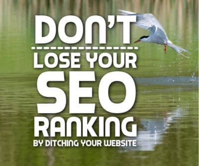 Don't Lose Your SEO Ranking by Ditching Your Website